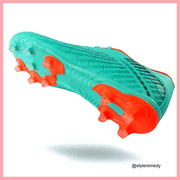 Firm Ground Soccer Cleats with Synthetic Upper and Rubber Sole